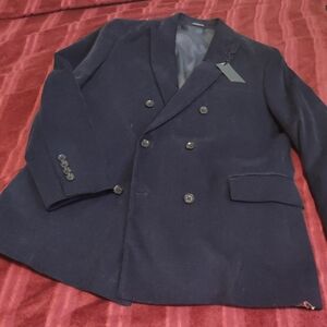 Stafford Classic Corduroy Navy Blazer